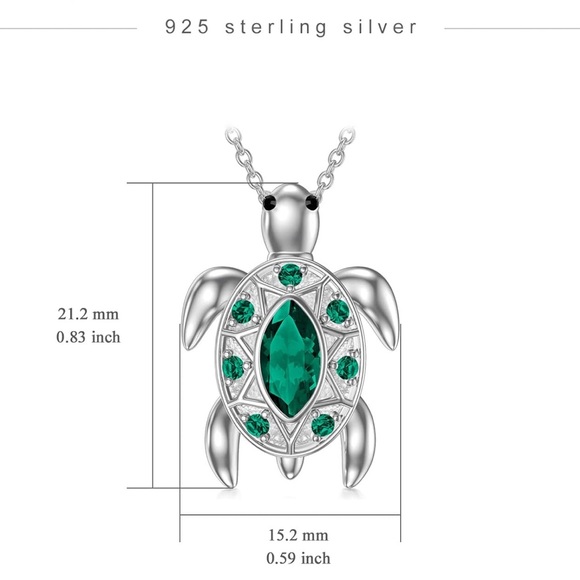 14k 925 Turtle Urn Ashes Necklace - Picture 13 of 13